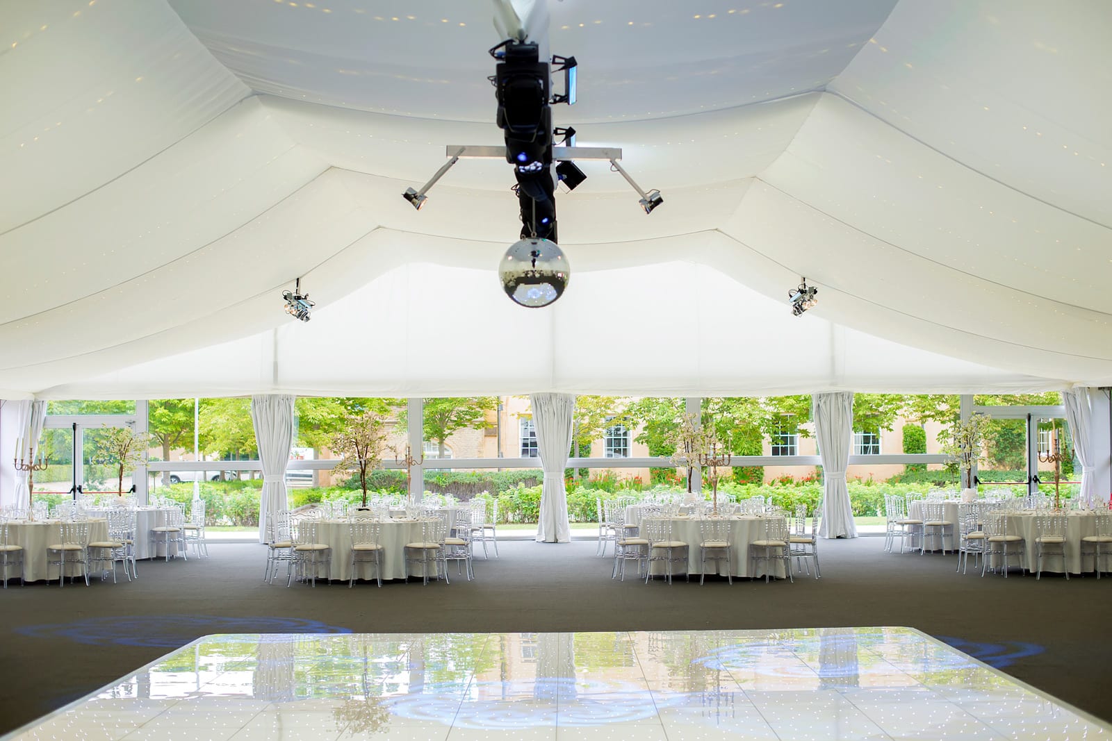 Wedding marquee at Ditton Manor